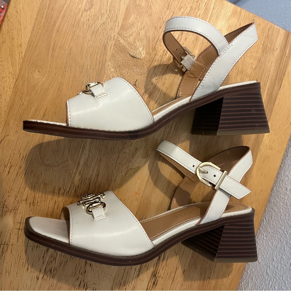 Tommy Hilfiger Mary White Block Heel Sandals